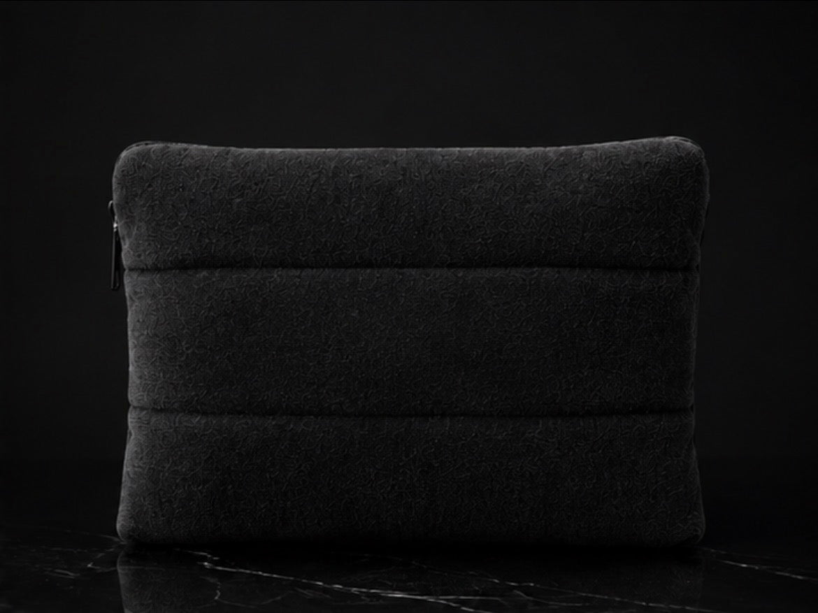 Luxury Black Quilted Makeup Bag | Maison Elise Rebellion